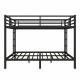 Metal Queen over Queen Bunk Bed for Teens and Adults,Space-Saving/Noise Reduced/No Box Spring Needed, Black