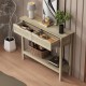 Boho Style Console Table with 2 Rattan Drawer and Bottom Storage Shelf for Entryway, Minimalist Side Table with Rattan Storage Drawer and Shelf for Living room, Hallway