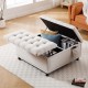 Storage Ottoman Bench Ivory