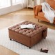 Storage Ottoman Bench Brown