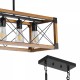 (Same as W1340111207/L1011) 5-Light Retro Farmhouse Chandelier For Kitchen, Living room, Dining room Walnut(No Bulbs)