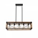 (Same as W1340111207/L1011) 5-Light Retro Farmhouse Chandelier For Kitchen, Living room, Dining room Walnut(No Bulbs)