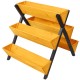 3 Tiers Wooden Vertical Raised Garden Bed with Legs,Brown Planter Raised Beds Kit for Flowers Herbs Vegetables