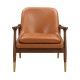 Amber Faux Leather Modern Lounge Chair