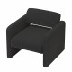 BLACK single sofa chair, upholstered comfortable chair with armrests, for dining room/bedroom/living room/reception - BLACK (30.9 Inch *30.51 Inch *30.11 Inch )