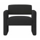 BLACK single sofa chair, upholstered comfortable chair with armrests, for dining room/bedroom/living room/reception - BLACK (30.9 Inch *30.51 Inch *30.11 Inch )