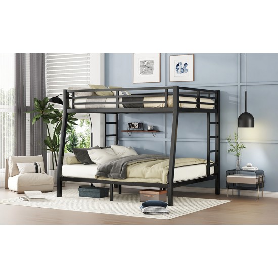 Metal Full XL over Queen Bunk Bed for Teens and Adults,Space-Saving/Noise Reduced/No Box Spring Needed, Old SKU W1307S00020