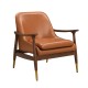 Amber Faux Leather Modern Lounge Chair