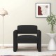 BLACK single sofa chair, upholstered comfortable chair with armrests, for dining room/bedroom/living room/reception - BLACK (30.9 Inch *30.51 Inch *30.11 Inch )