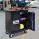 DOUBLE-DOOR CLAPBOARDl MULTI-FUNCTION TOOL CART--BLAK+BLUE