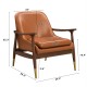 Amber Faux Leather Modern Lounge Chair