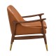 Amber Faux Leather Modern Lounge Chair