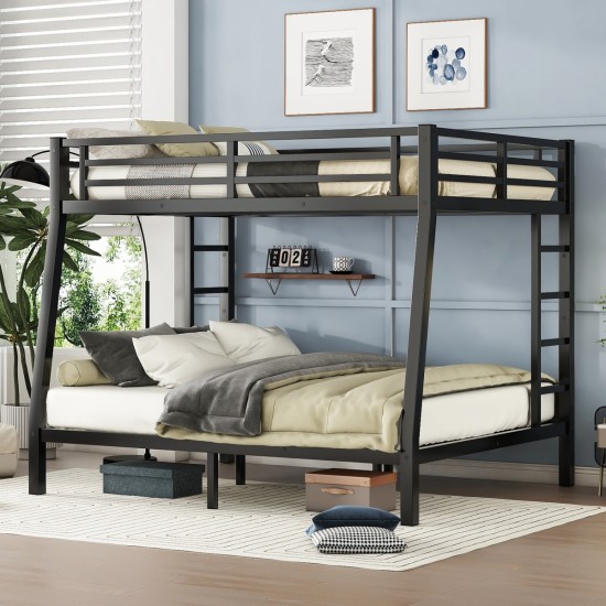 Metal Full XL over Queen Bunk Bed for Teens and Adults,Space-Saving/Noise Reduced/No Box Spring Needed, Old SKU W1307S00020