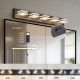 Modern 5-Light LED Vanity Light - Sleek Bathroom Wall Fixture, Iron & Acrylic, Dimmable & Energy-Efficient, Ideal for Mirror Lighting