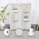 Room Divider 4 Panel, White Room Divider with Shelves, Wall Room Dividers and Folding Privacy Screens, Portable room partitions and dividers for Bedroom, Home Office, Studio (White)