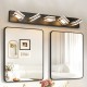 Modern 5-Light LED Vanity Light - Sleek Bathroom Wall Fixture, Iron & Acrylic, Dimmable & Energy-Efficient, Ideal for Mirror Lighting