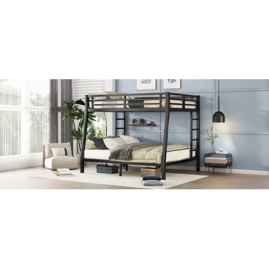 Metal Full XL over Queen Bunk Bed for Teens and Adults,Space-Saving/Noise Reduced/No Box Spring Needed, Old SKU W1307S00020