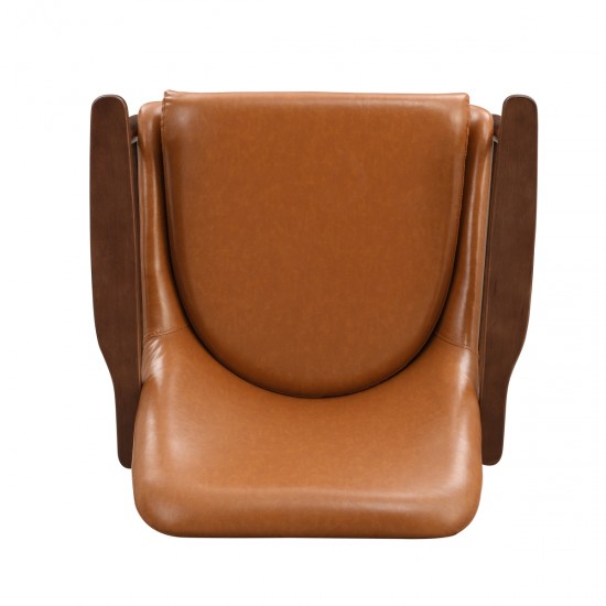 Amber Faux Leather Modern Lounge Chair