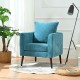 Teal Accent Chair, Boucle Chair,Barre Chair,Fabric Armchair Club Chair,Upholstered Arm Chair with Solid Wood Legs,Waist Pillow,Padded Single Chair for Living Room/Bedroom/Study/Waiting Room (teal)