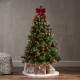 4.5 'Glitter Bristle Mixed Hinged Tree with Red Berry and Pine Cones and 200 CL,407 tips