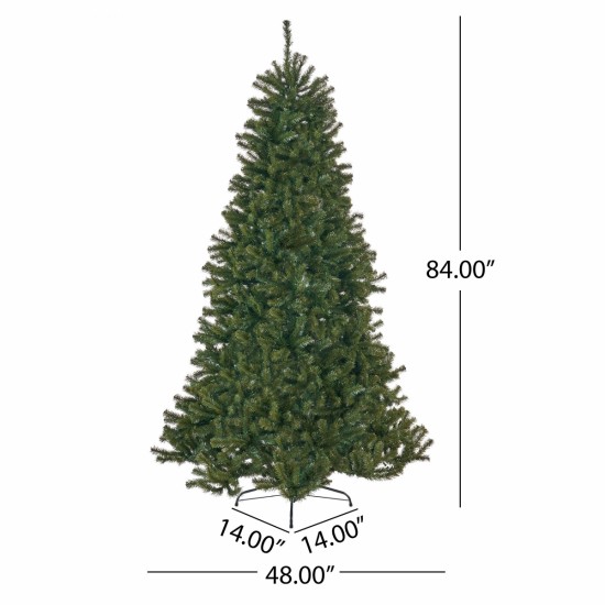 7' Noble Hinged Tree with 500 Clear Lights-UL,Dia:48 Inch ,1110tips