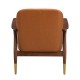 Amber Faux Leather Modern Lounge Chair