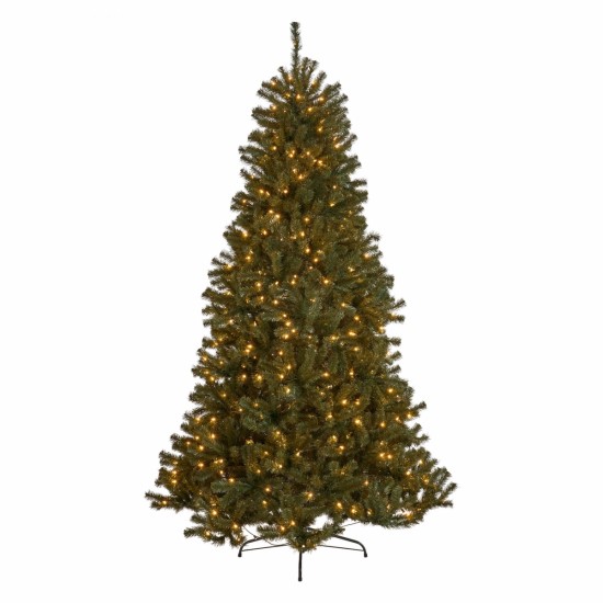 7' Noble Hinged Tree with 500 Clear Lights-UL,Dia:48 Inch ,1110tips