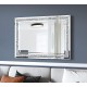 Crystal Accent Rectangle Glass Wall Mirror Diamonds Inlay