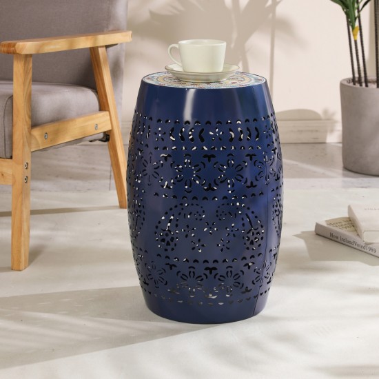 LILAC 12 Inch  SIDE TABLE -DARK BLUE