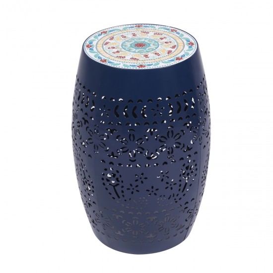 LILAC 12 Inch  SIDE TABLE -DARK BLUE