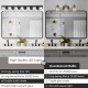 (Same as W1340142518/L2005-B-7) LED Modern Black Vanity Lights, 7-Lights Acrylic Matte Black Bathroom Vanity Lights Over Mirror