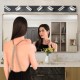 (Same as W1340142518/L2005-B-7) LED Modern Black Vanity Lights, 7-Lights Acrylic Matte Black Bathroom Vanity Lights Over Mirror