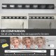 (Same as W1340142518/L2005-B-7) LED Modern Black Vanity Lights, 7-Lights Acrylic Matte Black Bathroom Vanity Lights Over Mirror