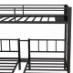 Twin over Twin & Twin Bunk Beds for 3, Twin XL over Twin & Twin Bunk Bed Metal Triple Bunk Bed, Black