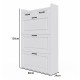 Shoe Storage Cabinet for Entryway, Hidden Shoe Cabinet with 3 Doors 2 Drawers Slim Shoe Cabinet, Freestanding Shoe Organizer Rack for Entryway, Apartment White