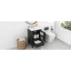 20 Inch  Bathroom Vanity with Sink, Bathroom Cabinet with Two Doors, Door Shelf Storage and Adiustable Foot Pads, A Drawer, Black