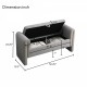 Modern Teddy Bed End Bench with Arms and Storage,Upholstered Large Foot Rest Stool, Comfy Window Vanity Bench for Living Room,Bedroom,Dorm,coffee Table,Teddy Grey