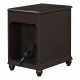 U-Can End Table with Solid Wood Legs, Side Table with USB Ports, 1 Storage Cabinet and 1 Drawer for Living Room, Antique Espresso