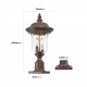 Vintage Outdoor Lamp Post Light, Waterproof Garden Patio Lantern with Clear Glass Shade, Classic Bronze Finish, Ideal for Yard, Porch, Walkway, and Driveway Lighting (One piece&No bulb)