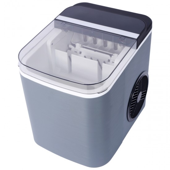 Ice Maker Countertop, Portable Ice Machine, Self-Cleaning Ice Makers with Basket and Scoop, 9 Cubes in 6 Mins, 26 lbs per Day, Ideal for Home, Kitchen,ETL and FDA certificate.