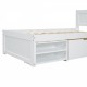 Twin Size Platform Bed With Drawer And Two Shelves, White(Expected Arrival Time: 10.28)