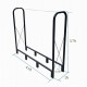 Artibear Firewood Rack Stand 4.1ft Heavy Duty Logs Holder for Outdoor Indoor Fireplace Metal Wood Pile Storage Stacker Organizer, Matte Black