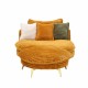 65.00 inches long, Corduroy Sofa Fabric, with three matching pillows and two spacious and comfortable seats, for Apartment Office Living Room - Yellow