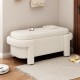 Modern Storage Ottoman Bench, Large Storage Space for the Living Room, Entryway and Bedroom,White Fluffy ( 48''x21.5''x17'' )