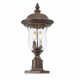 Vintage Outdoor Lamp Post Light, Waterproof Garden Patio Lantern with Clear Glass Shade, Classic Bronze Finish, Ideal for Yard, Porch, Walkway, and Driveway Lighting (One piece&No bulb)