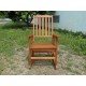 Acacia Indoor Rocking Chair, Outdoor Solid Wood Patio Furniture New Style Light Brown