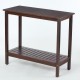 Wooden Workstation for Garden Balcony Garage,  Acacia Console Potting Table Brown