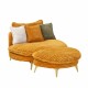 65.00 inches long, Corduroy Sofa Fabric, with three matching pillows and two spacious and comfortable seats, for Apartment Office Living Room - Yellow