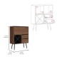 Prunus Bar Cabinet, One Cabinet, Two Drawers Mahogany / Black