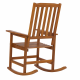 Acacia Indoor Rocking Chair, Outdoor Solid Wood Patio Furniture New Style Light Brown